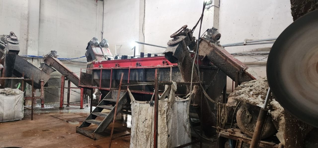 Washing line for LDPE film