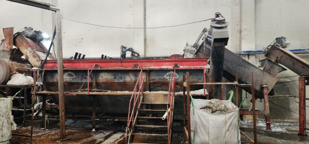 Washing line for LDPE film